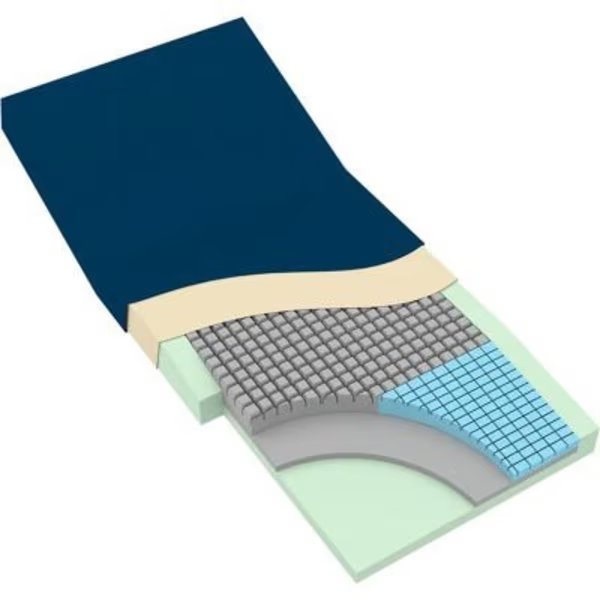 Dynarex DynaRest Elite 4000 Foam Mattress W/ Visco Heel Slope, 80inL x 36inW x 6inH, Dynarex, Mfr#: 10429